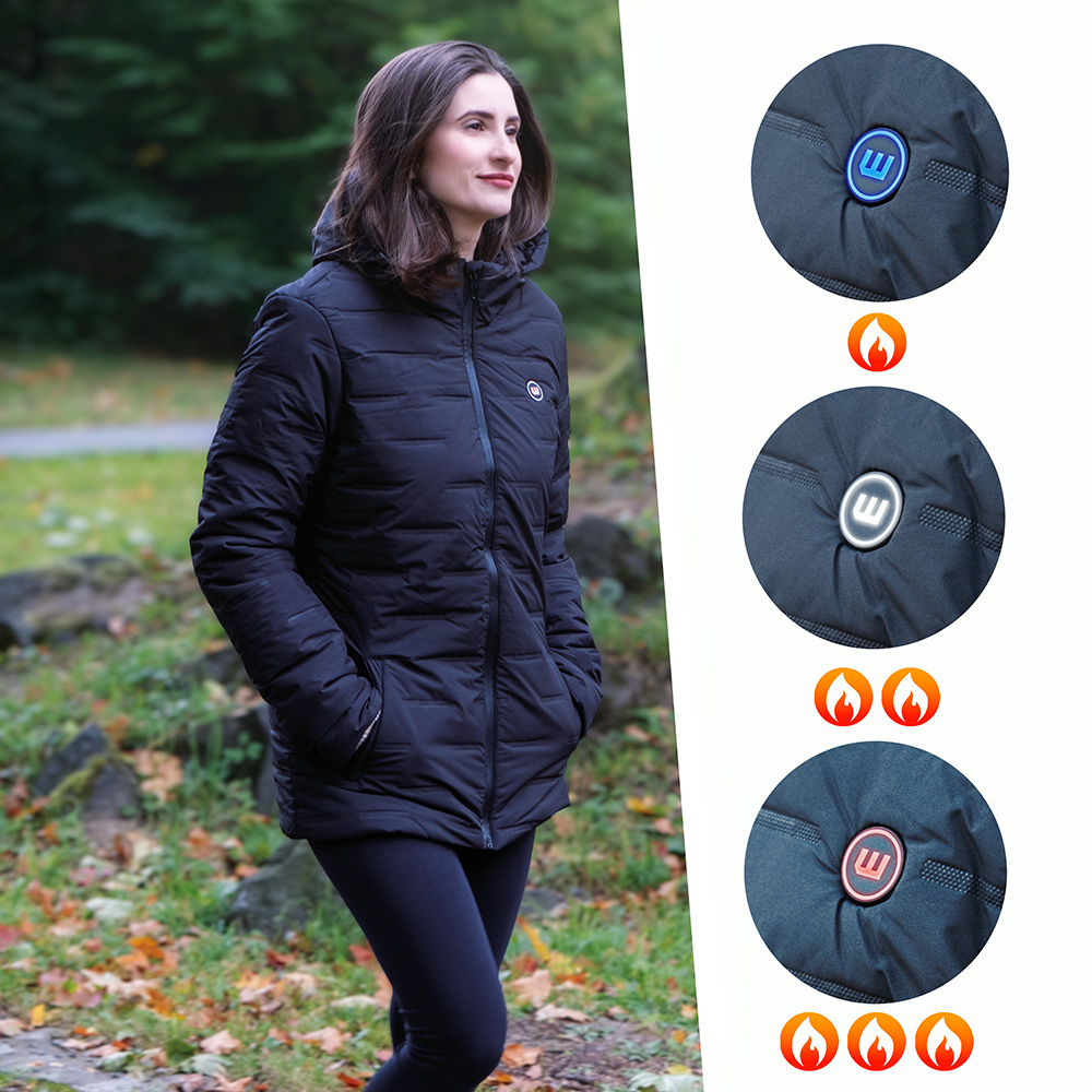 Dámská vyhřívaná bunda W-TEC HEATborg Lady černá M - Obrázek 2