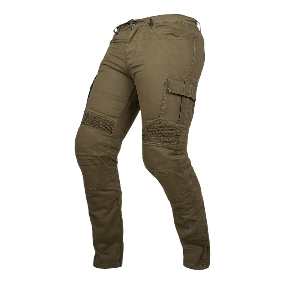 Moto jeansy W-TEC Wallbridge Olive olivově zelená 40/32 - Obrázek 5