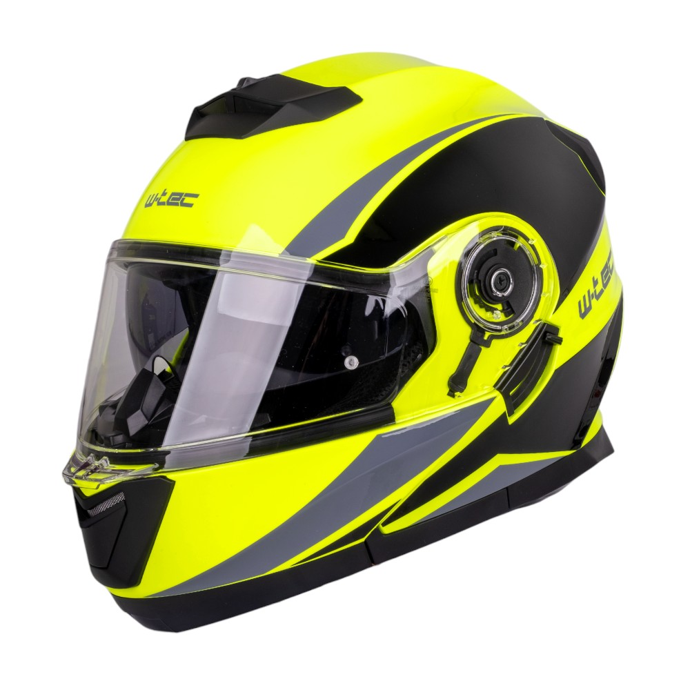 Výklopná přilba W-TEC Banelmeda  černá-fluo žlutá  XS (53-54)