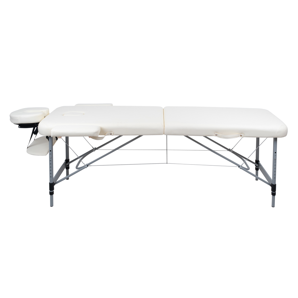Masérské lehátko inSPORTline Morrani 186x60x62,5-85,5 cm 2-dílné hliníkové krémová (obrázek 8)