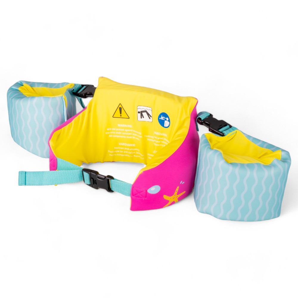 Dětský plovací top s rukávky 2v1 inSPORTline Banarito růžová - Obrázek 7