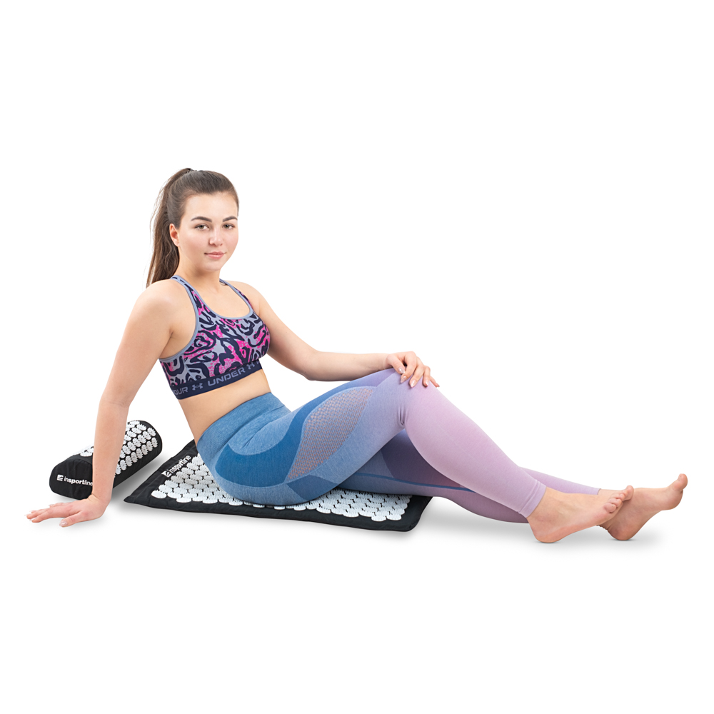 Akupresurní podložka a polštář inSPORTline Alavea II černo-zlatá - Obrázek 4