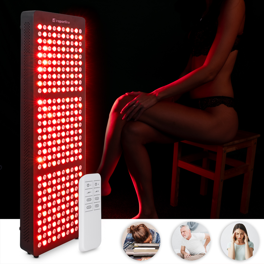 Infračervený LED panel inSPORTline Lustar - 300 LED černá