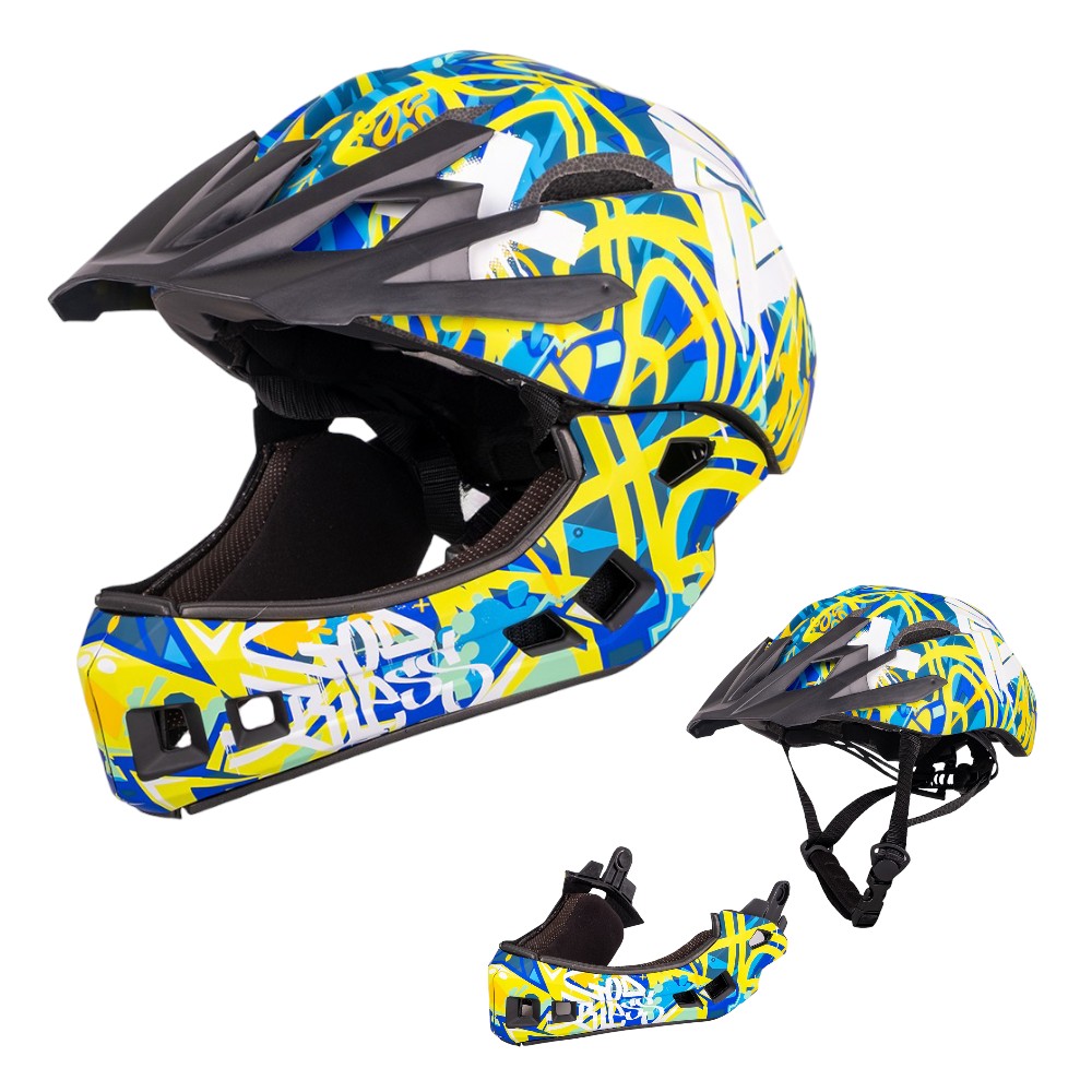 Dětská downhill přilba W-TEC Delgada  Freestyle Blue  XS (48-52)