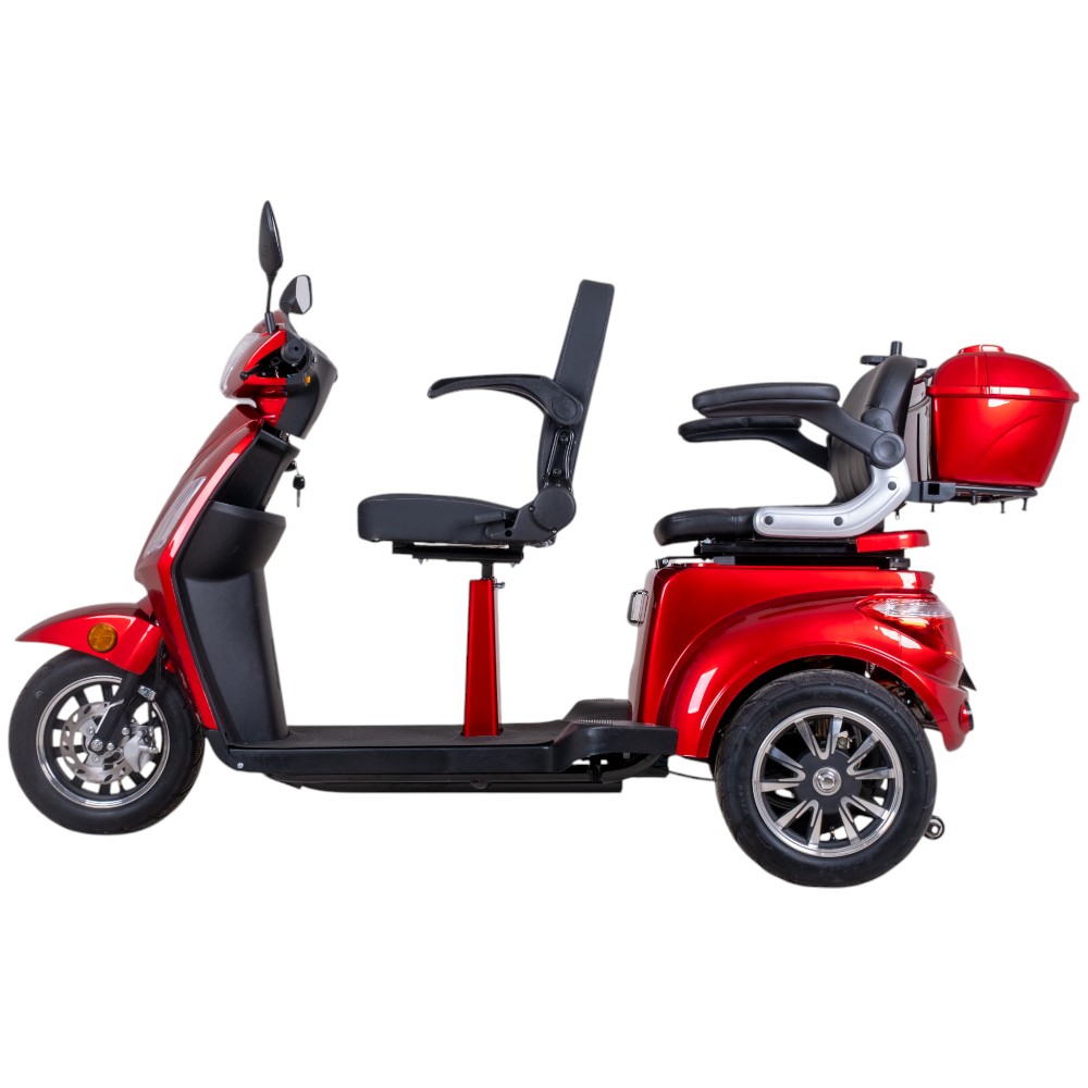 Elektrický tříkolový vozík inSPORTline Zorica Duo dvoumístný hnědá - Obrázek 6