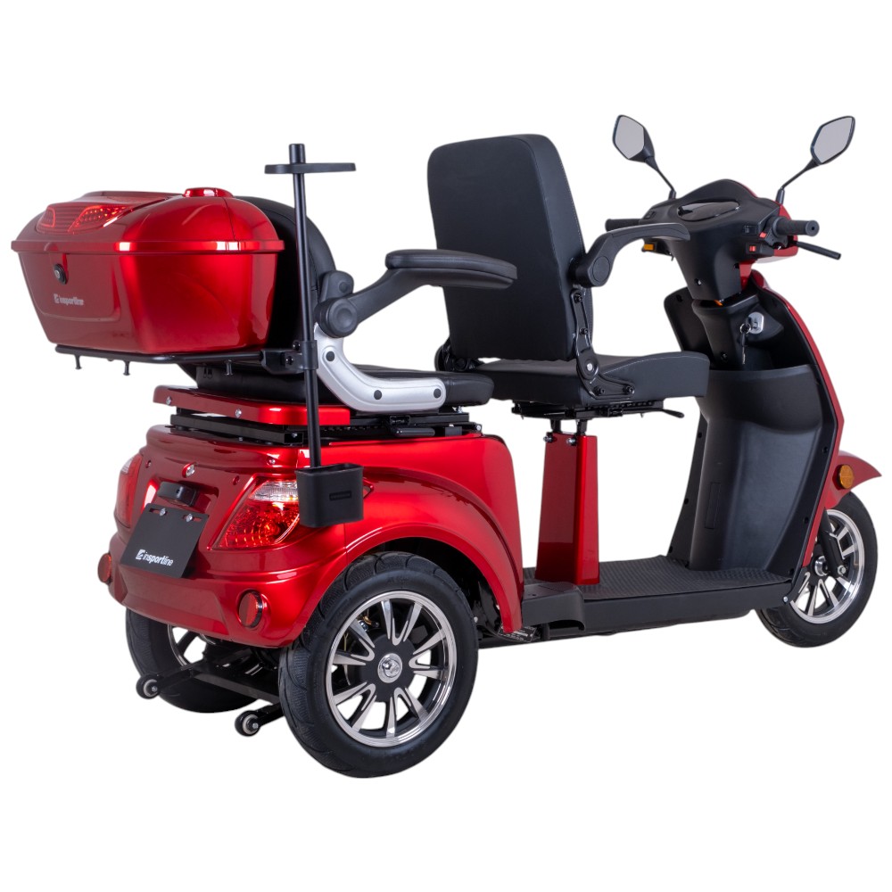 Elektrický tříkolový vozík inSPORTline Zorica Duo dvoumístný hnědá - Obrázek 4