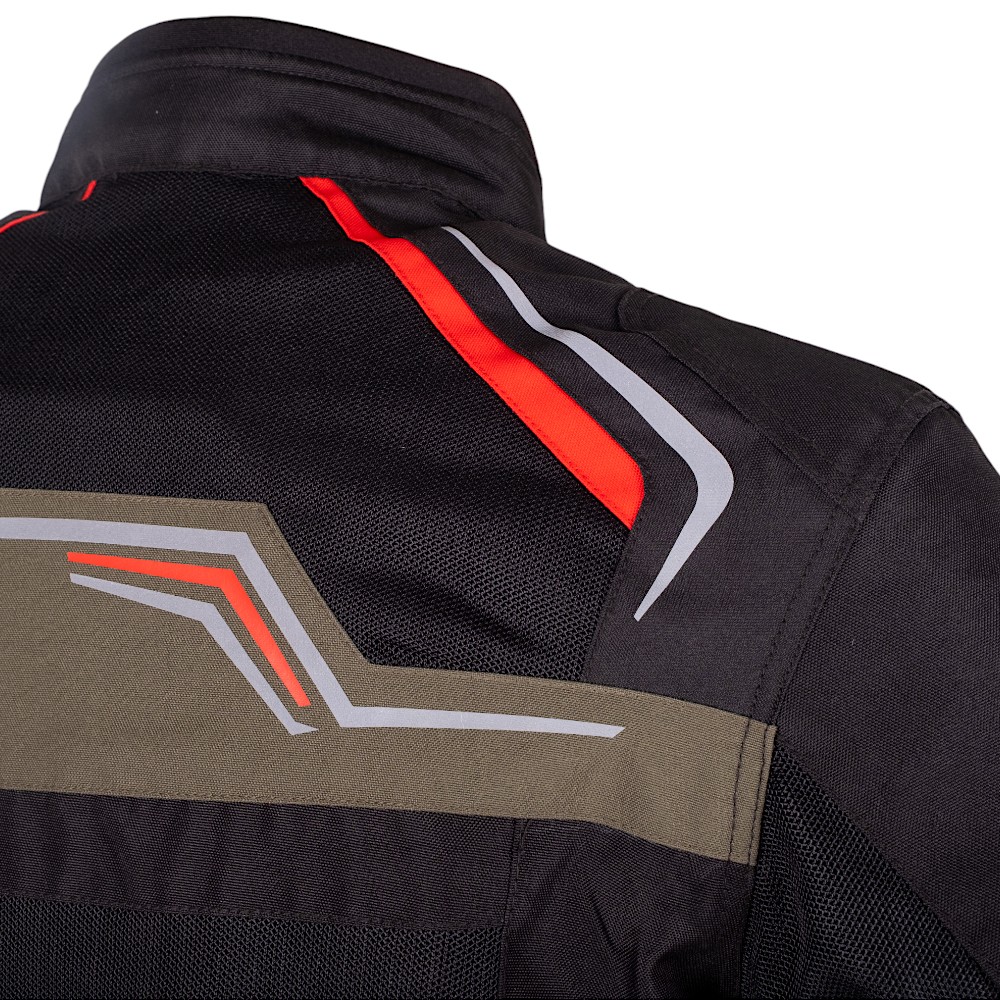 Letní moto bunda W-TEC Rovin černo-zeleno-červená XL rozšířená - Obrázek 4