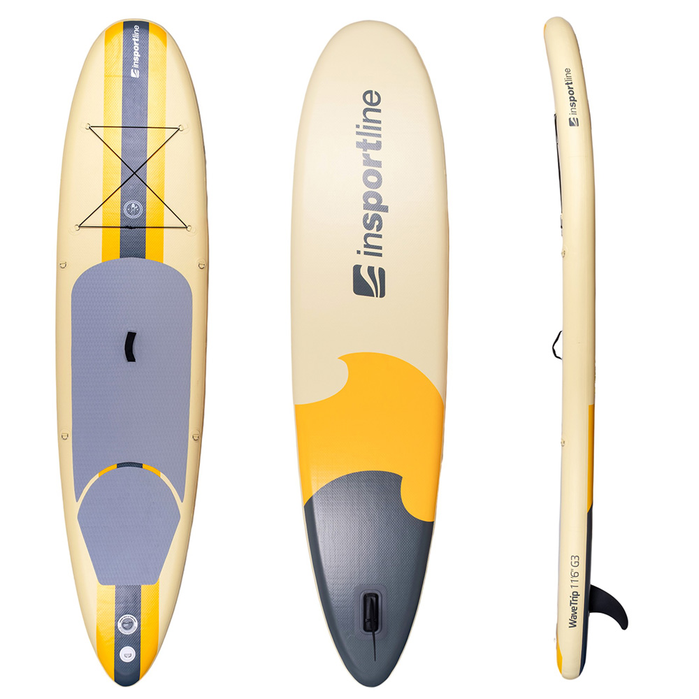 Paddleboard s příslušenstvím inSPORTline WaveTrip 11’6″ G3 žlutá