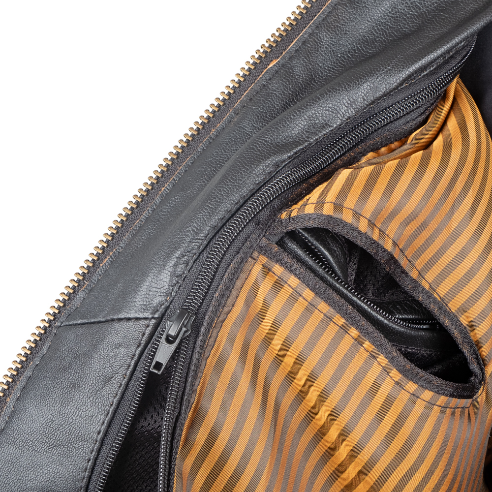 Dámská kožená moto bunda W-TEC Lecia hnědá S (obrázek 9)