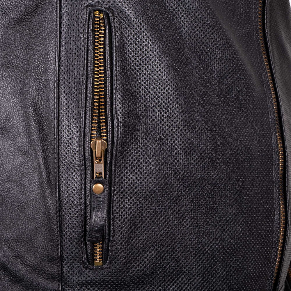 Letní kožená moto bunda W-TEC Gradac černá 6XL - Obrázek 5