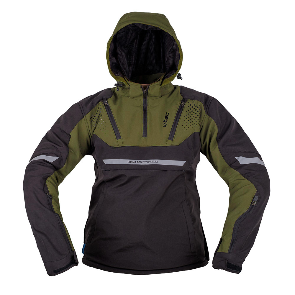 Pánská softshellová moto bunda W-TEC Annorack khaki-černá XXL