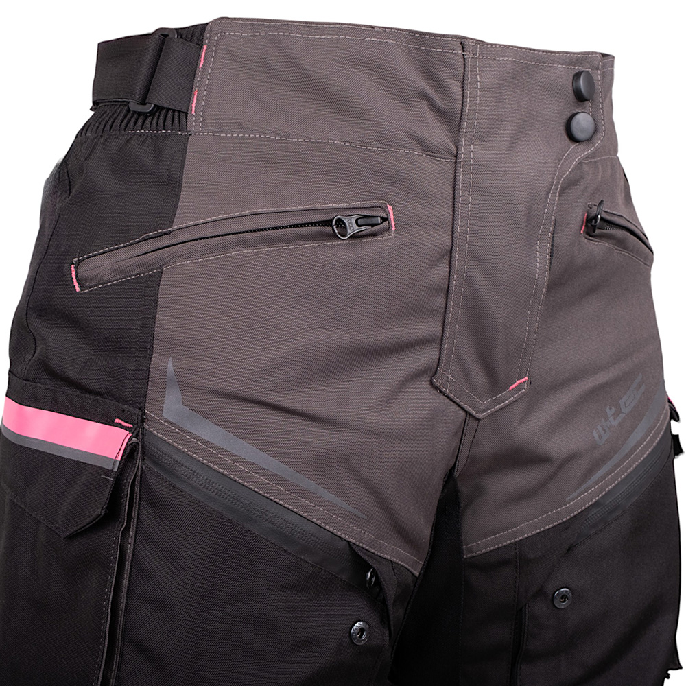 Dámské moto kalhoty W-TEC Barbata černo-šedo-růžová XS - Obrázek 5