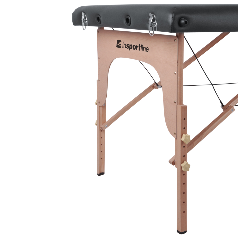 Masérské lehátko inSPORTline Orashi 186x60x62,5-85,5 cm 2-dílné dřevěné krémová (obrázek 10)