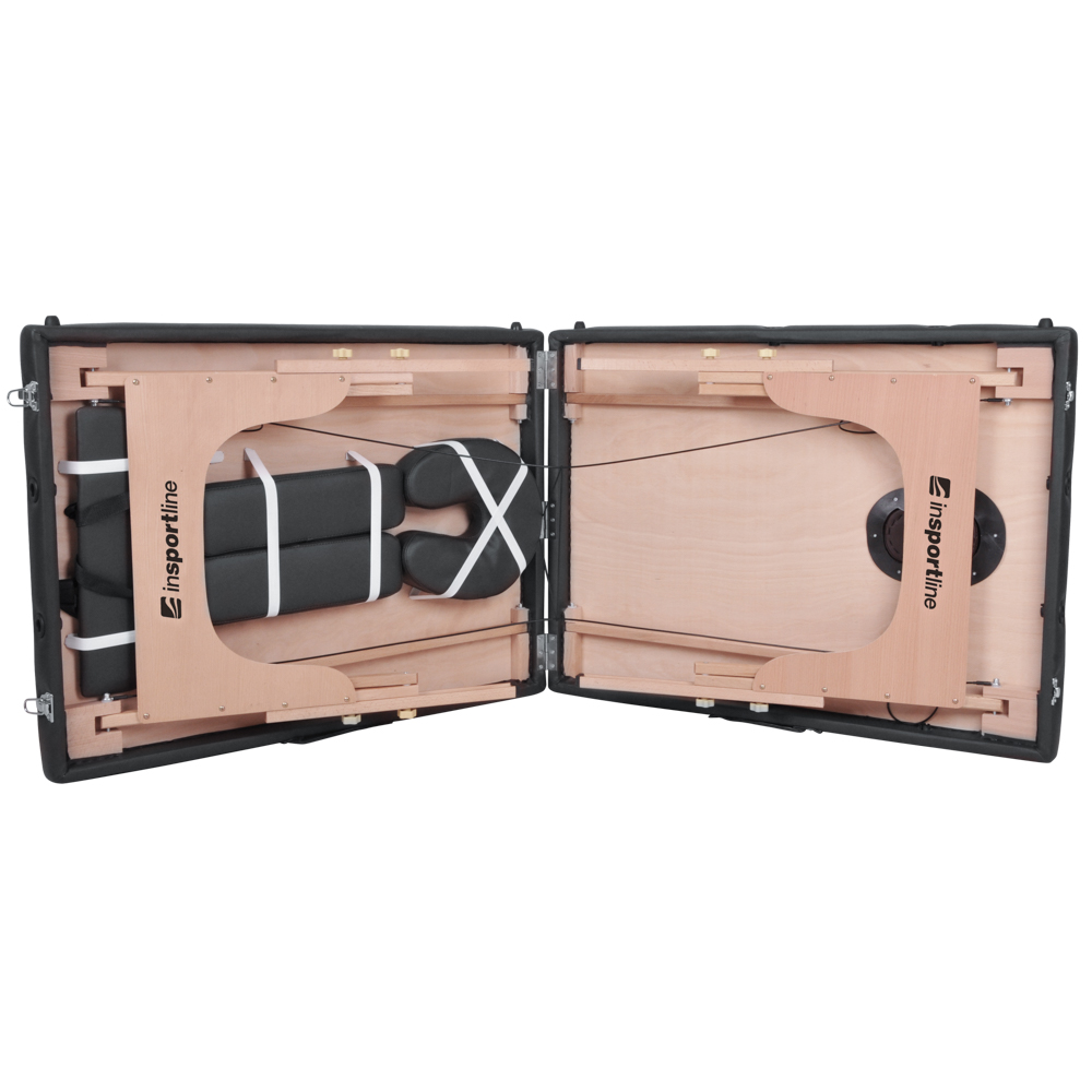 Masérské lehátko inSPORTline Orashi 186x60x62,5-85,5 cm 2-dílné dřevěné krémová (obrázek 11)