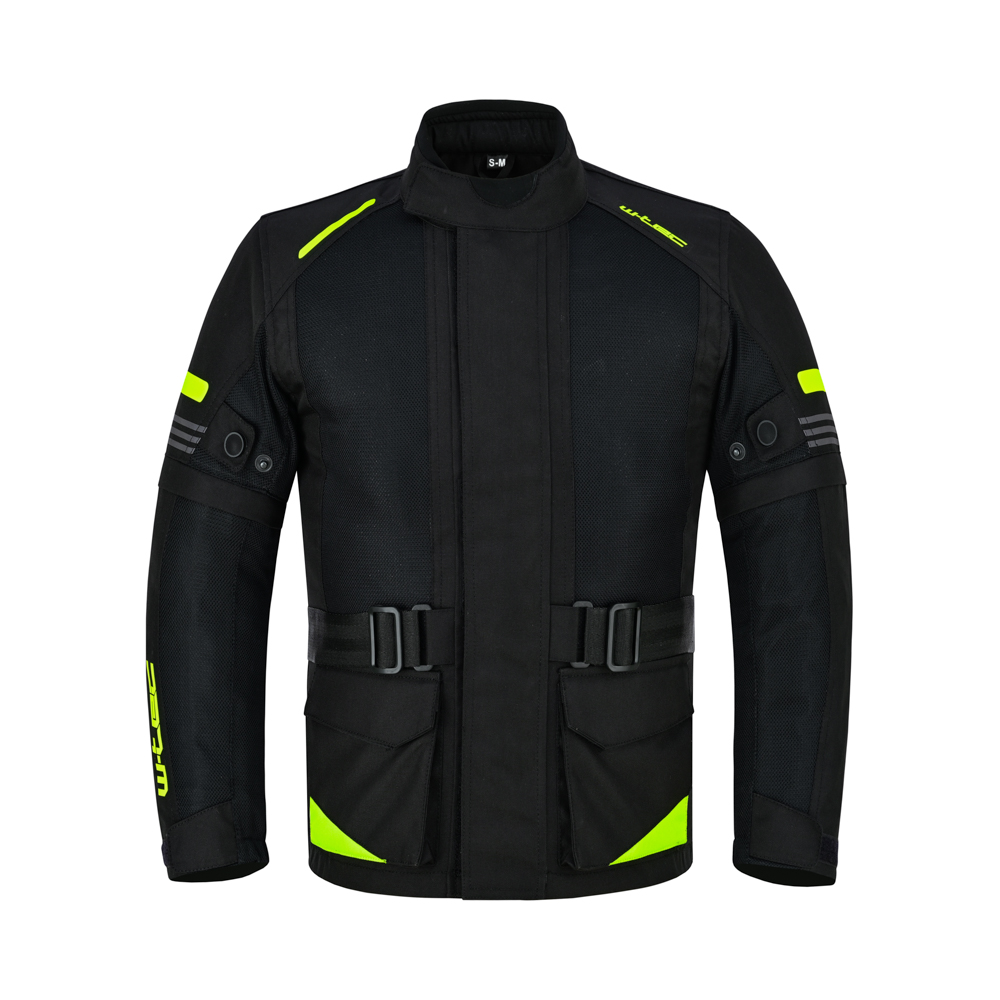 Dětská rostoucí moto bunda W-TEC Pinapoco černá-fluo XXL/3XL