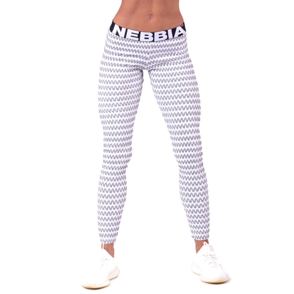 Dámské legíny Nebbia Boho Style 3D pattern 658  Light Grey  L