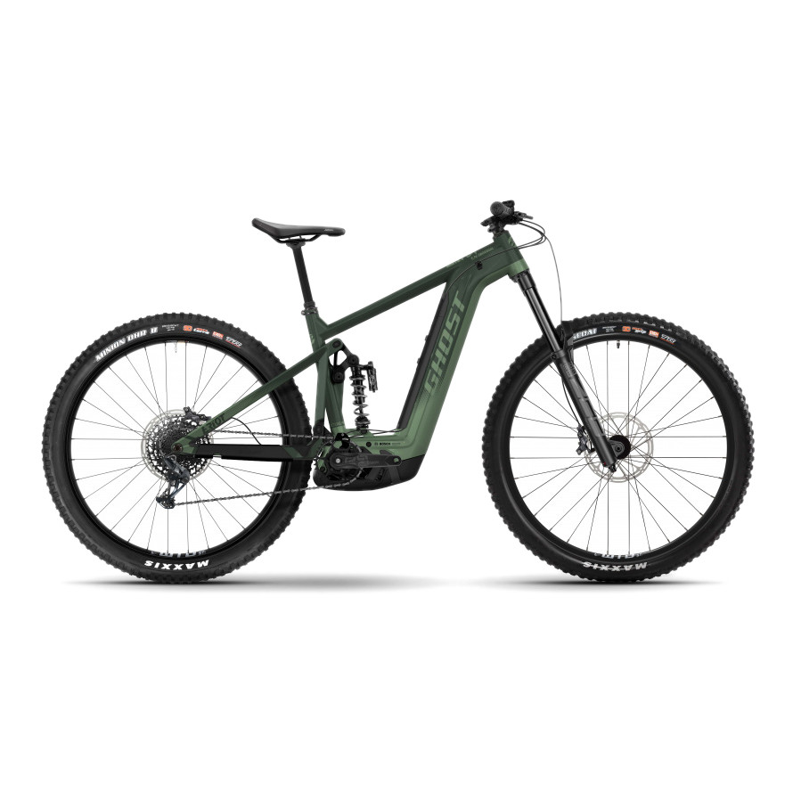 Celoodpružené elektrokolo Ghost E-Riot EN AL 170/160 Universal B750 Green - M (170-182cm)