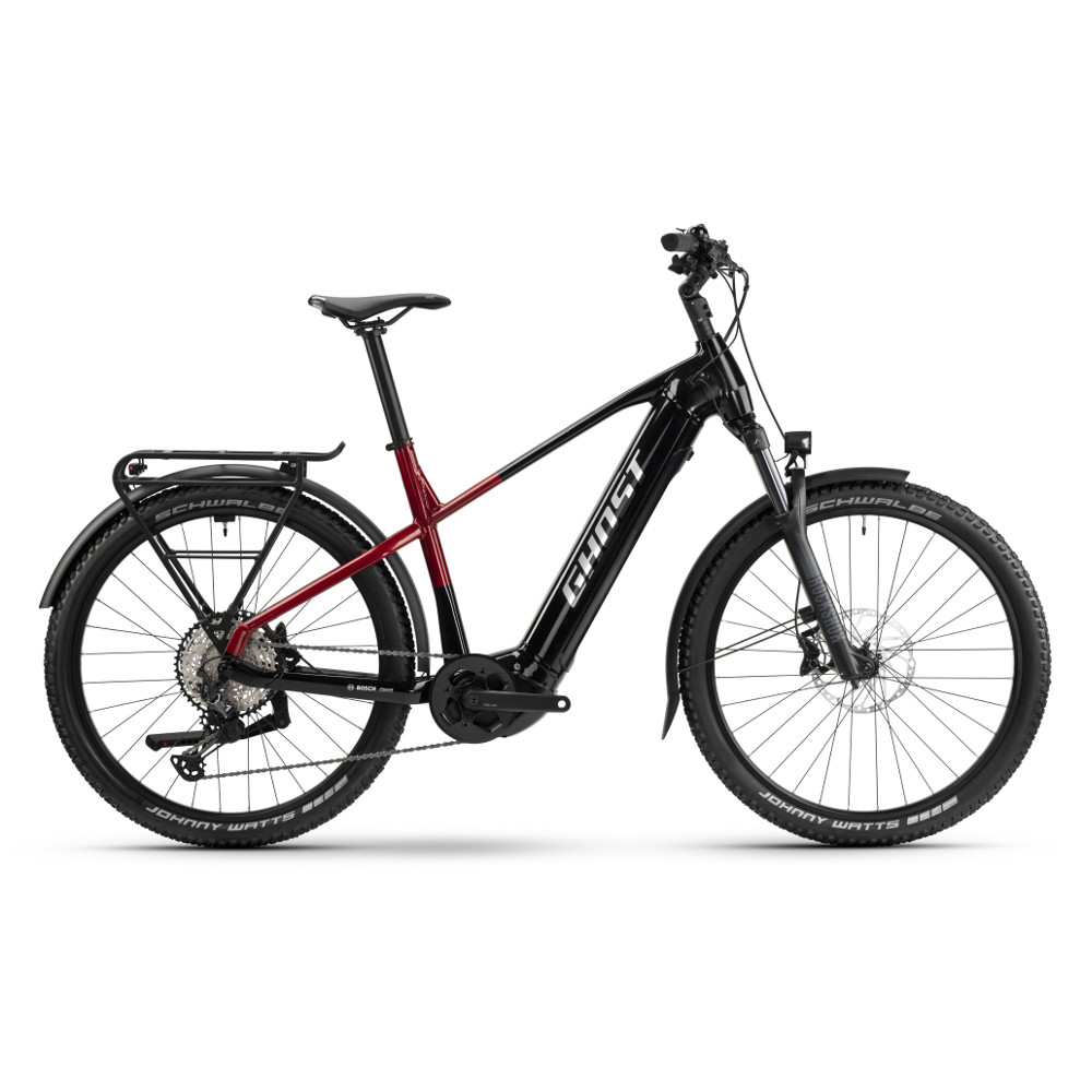 Trekingové elektrokolo Ghost E-Teru Pro 27,5" EQ B750 8.0 Black/Red - XS (15", 155-165 cm)