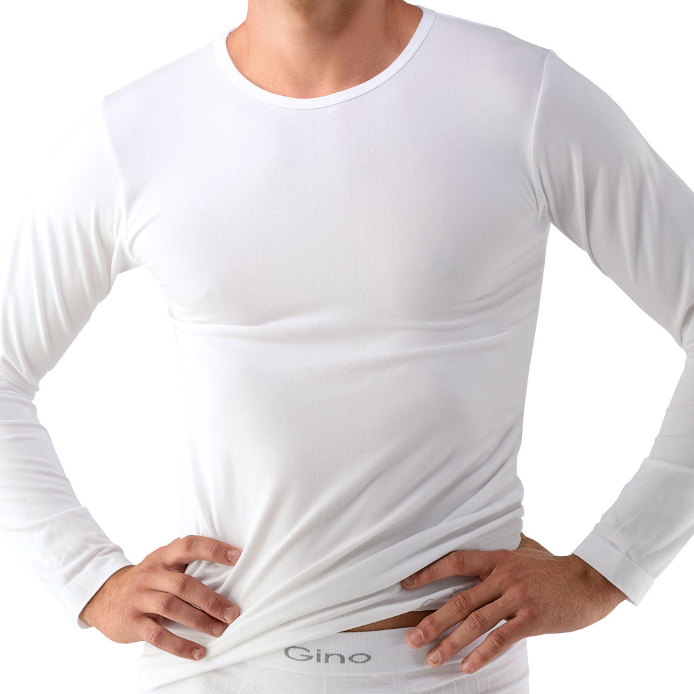 Unisex triko s dlouhým rukávem EcoBamboo bílá - M/L