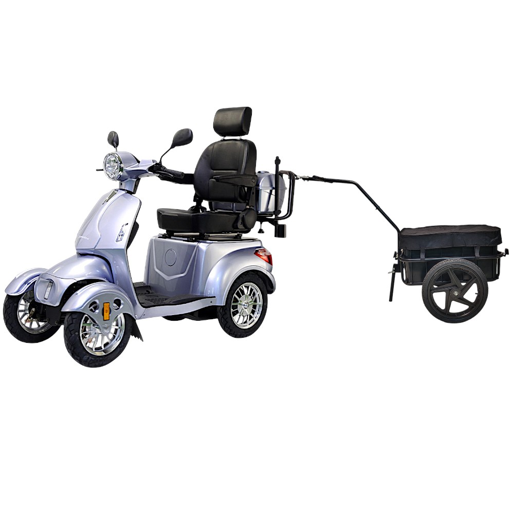 Elektrický čtyřkolový vozík inSPORTline Antun s tažným rámem a přívesem růžová - Obrázek 2