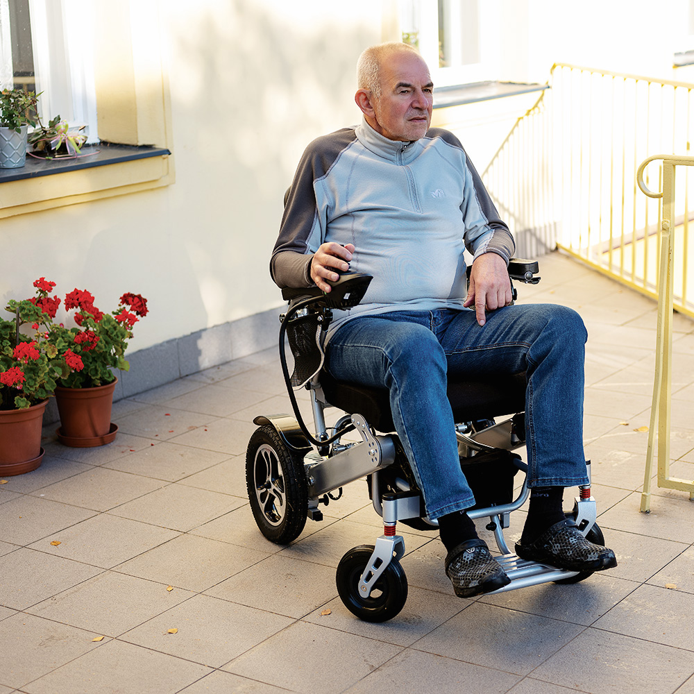Elektrický invalidní vozík inSPORTline Hawkie II 700W zelená (obrázek 3)