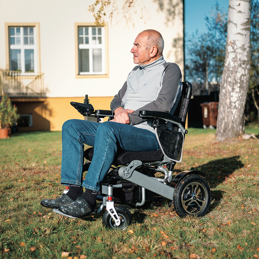 Elektrický invalidní vozík inSPORTline Hawkie II 700W zelená (obrázek 4)