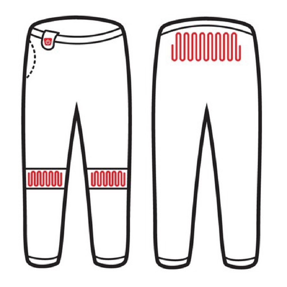 Vyhřívané kalhoty Glovii GP1 2600mAh černá XL - Obrázek 6