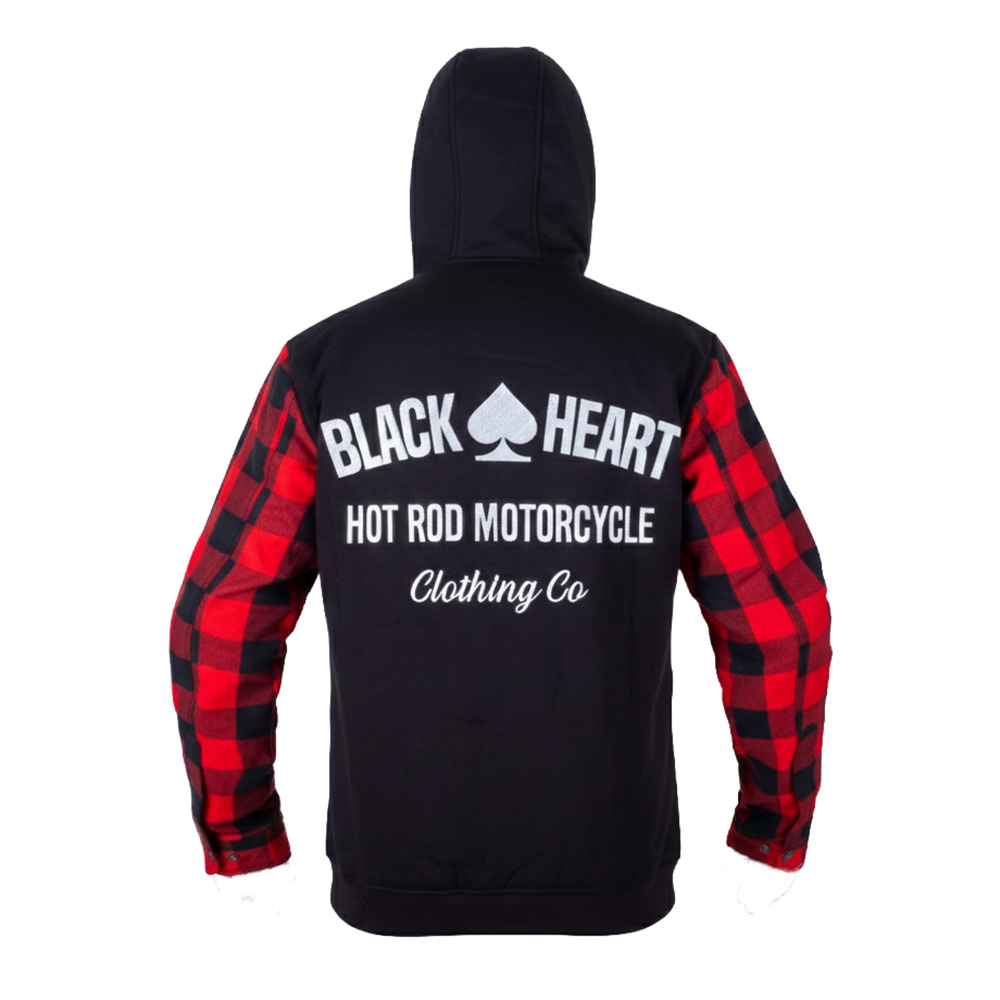 Moto mikina W-TEC Black Heart Ramforge červeno-černá 3XL