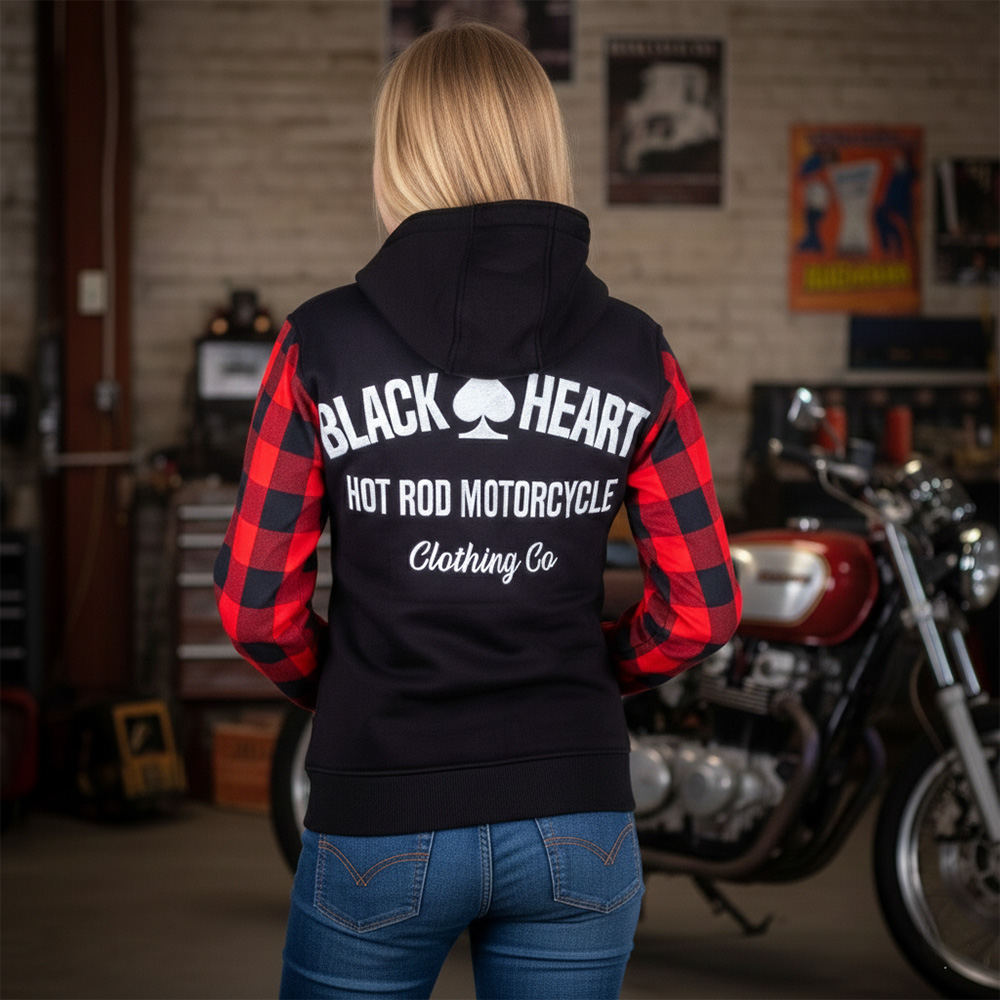 Dámská moto mikina W-TEC Black Heart Ramforge Lady červeno-černá S (obrázek 4)