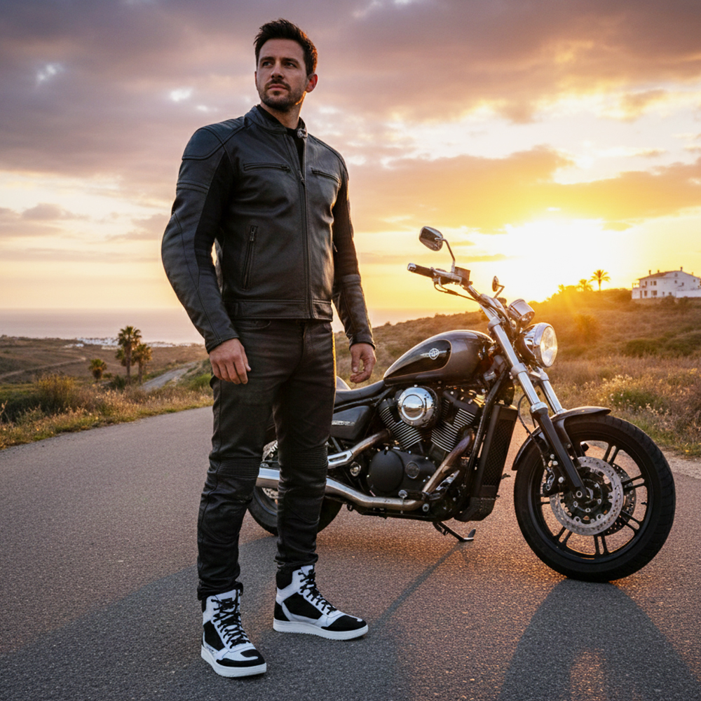 Moto boty W-TEC Bastige černo-bílá 36