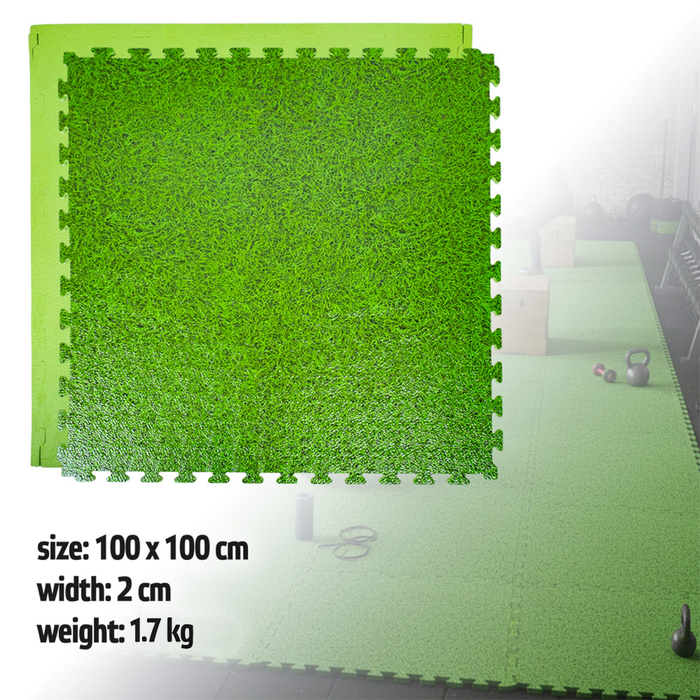 Puzzle tatami podložka inSPORTline Zemalpro 100x100x2 cm motiv dřeva