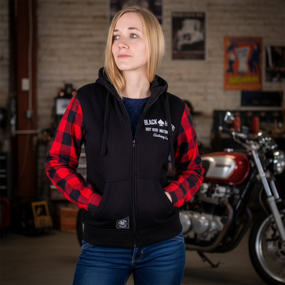 Dámská moto mikina W-TEC Black Heart Ramforge Lady červeno-černá S (obrázek 3)