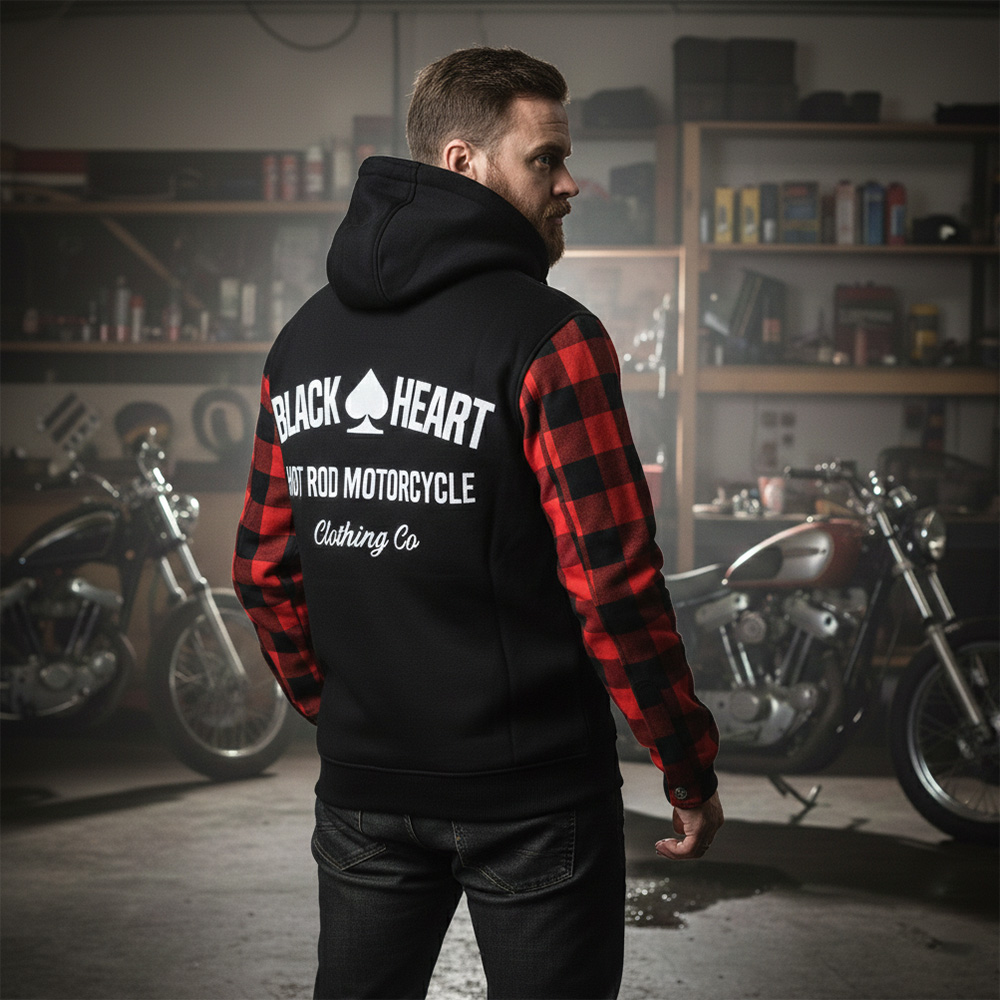 Moto mikina W-TEC Black Heart Ramforge červeno-černá M (obrázek 4)