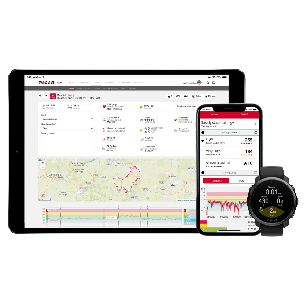 Outdoorový sporttester Polar Grit X černá M/L (obrázek 5)