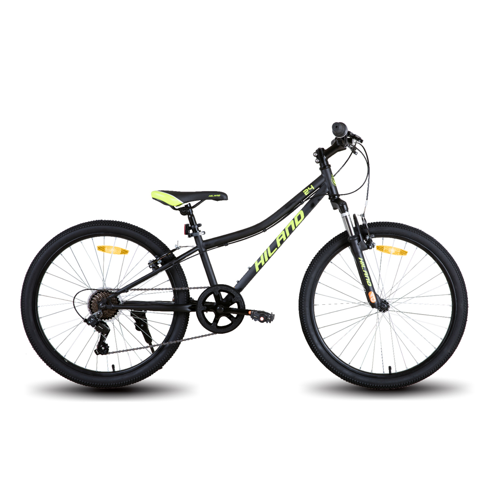 Juniorské horské kolo Hiland Climber 24" • 125-150 cm 12,5" (125-150 cm) černá