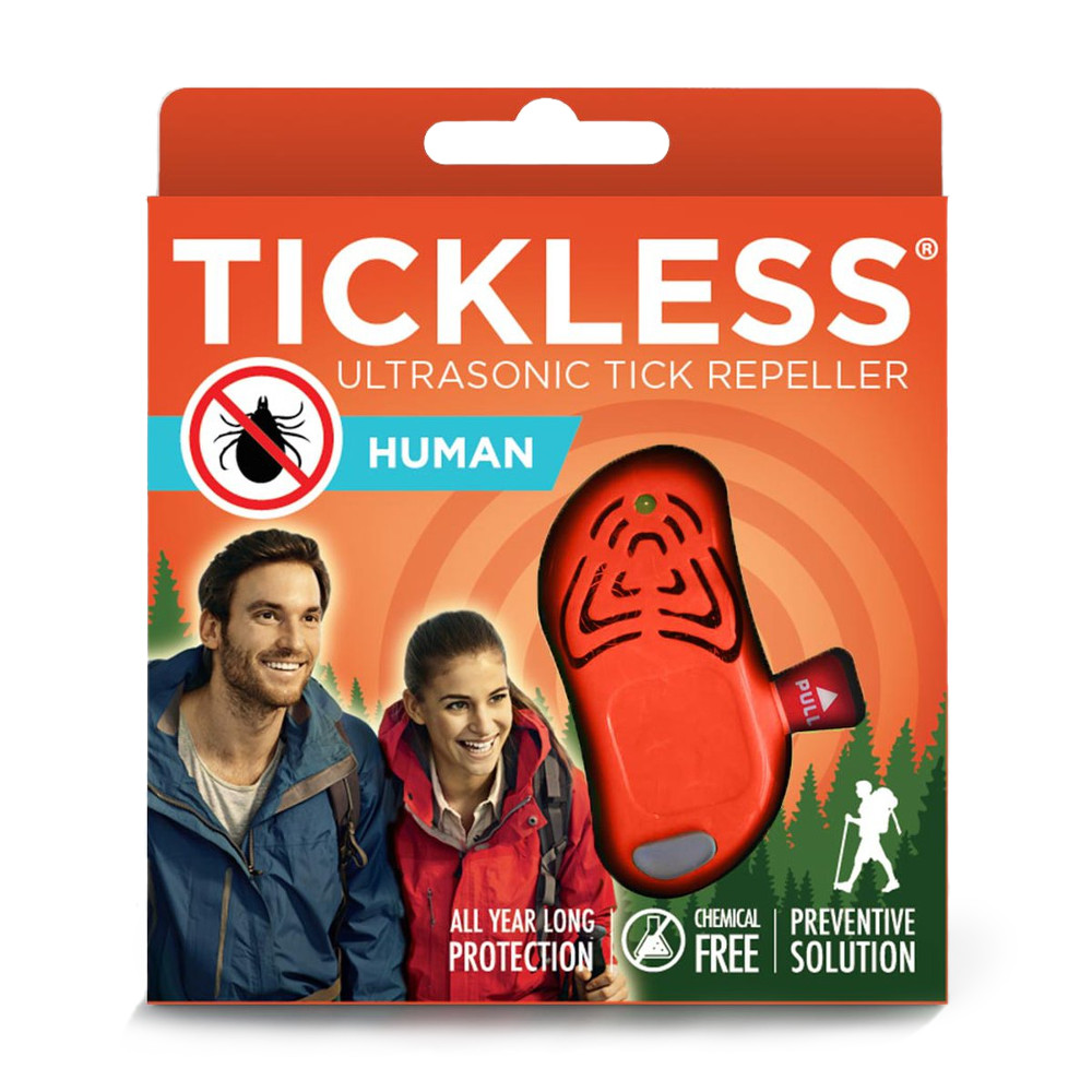 Ultrazvukový repelent proti klíšťatům Tickless Human  Orange
