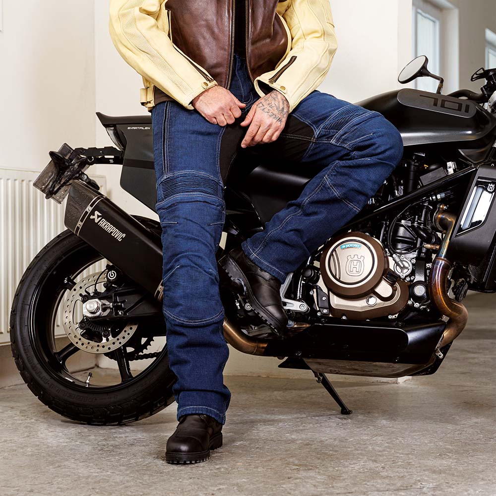 Pánské moto jeansy W-TEC Biterillo modrá S - Obrázek 5