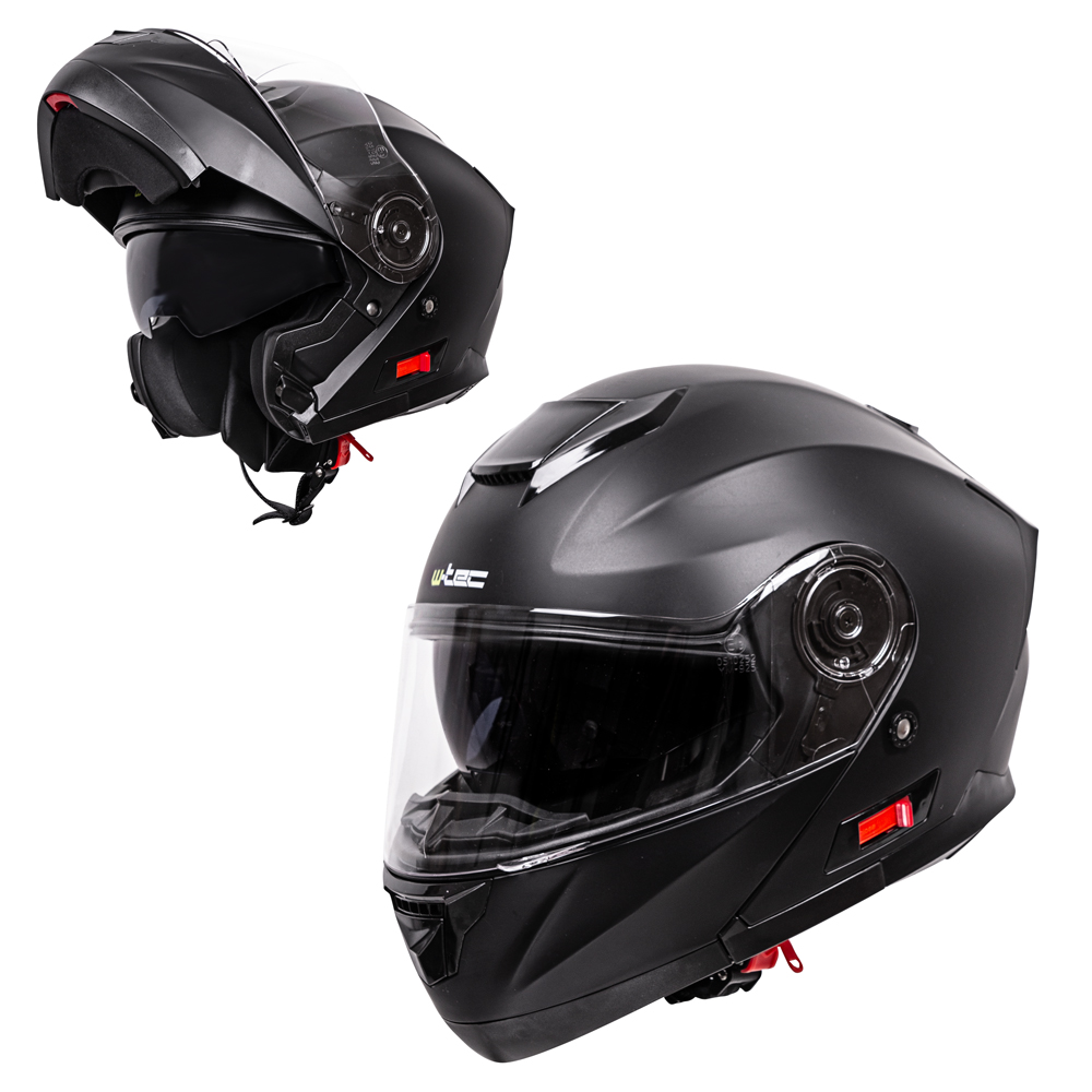 Výklopná moto přilba W-TEC Lanxamo Matt Black - XXL (63-64)