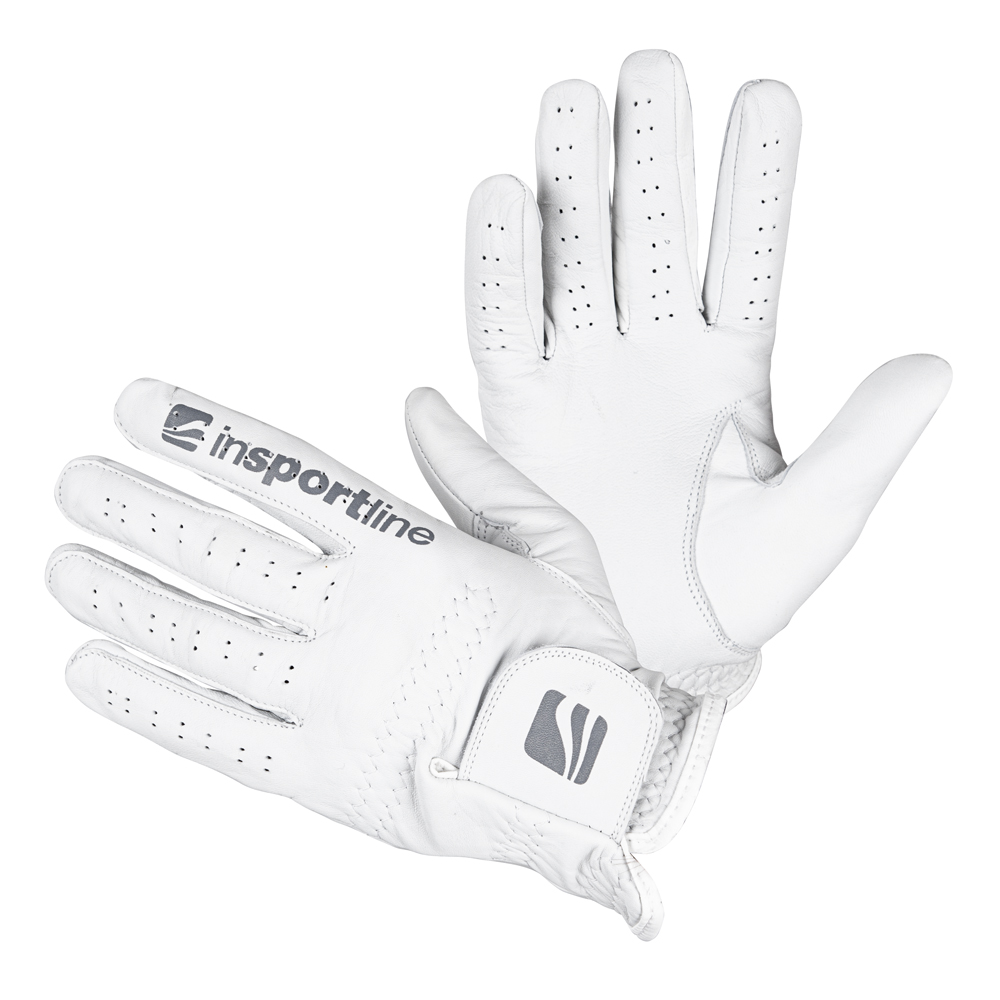 Pánské kožené rukavice inSPORTline Elmgreen  krémově bílá  M/L - krémově bílá