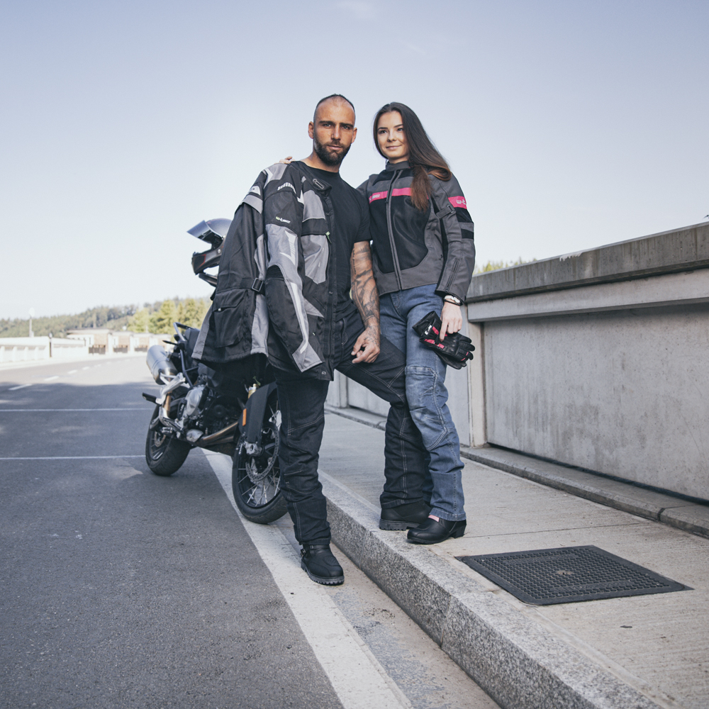 Dámské kožené moto rukavice W-TEC Pocahonta černo-růžová M - Obrázek 2