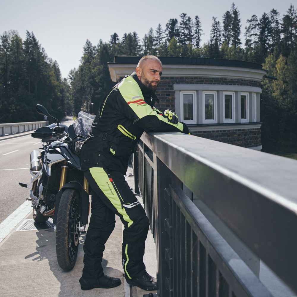 Pánské moto kalhoty W-TEC Spirital černo-oranžová S (obrázek 3)
