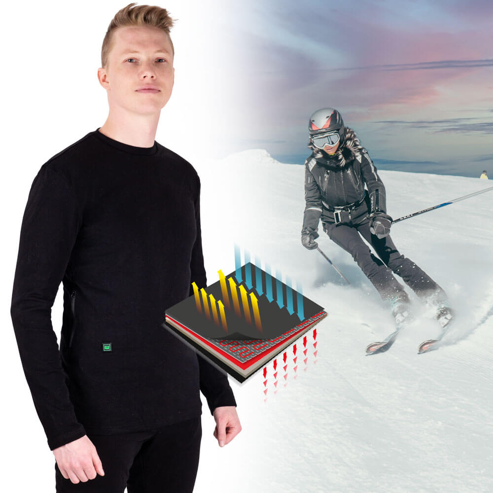 Pánské vyhřívané triko W-TEC Insulong černá S - Obrázek 4