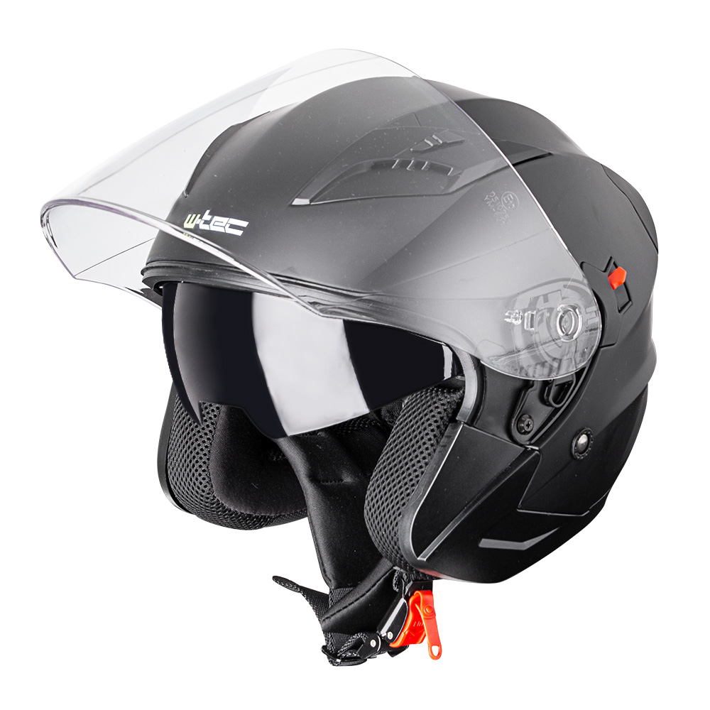 Levně Moto přilba W-TEC YM-627 Pure Matt Black XS (53-54)