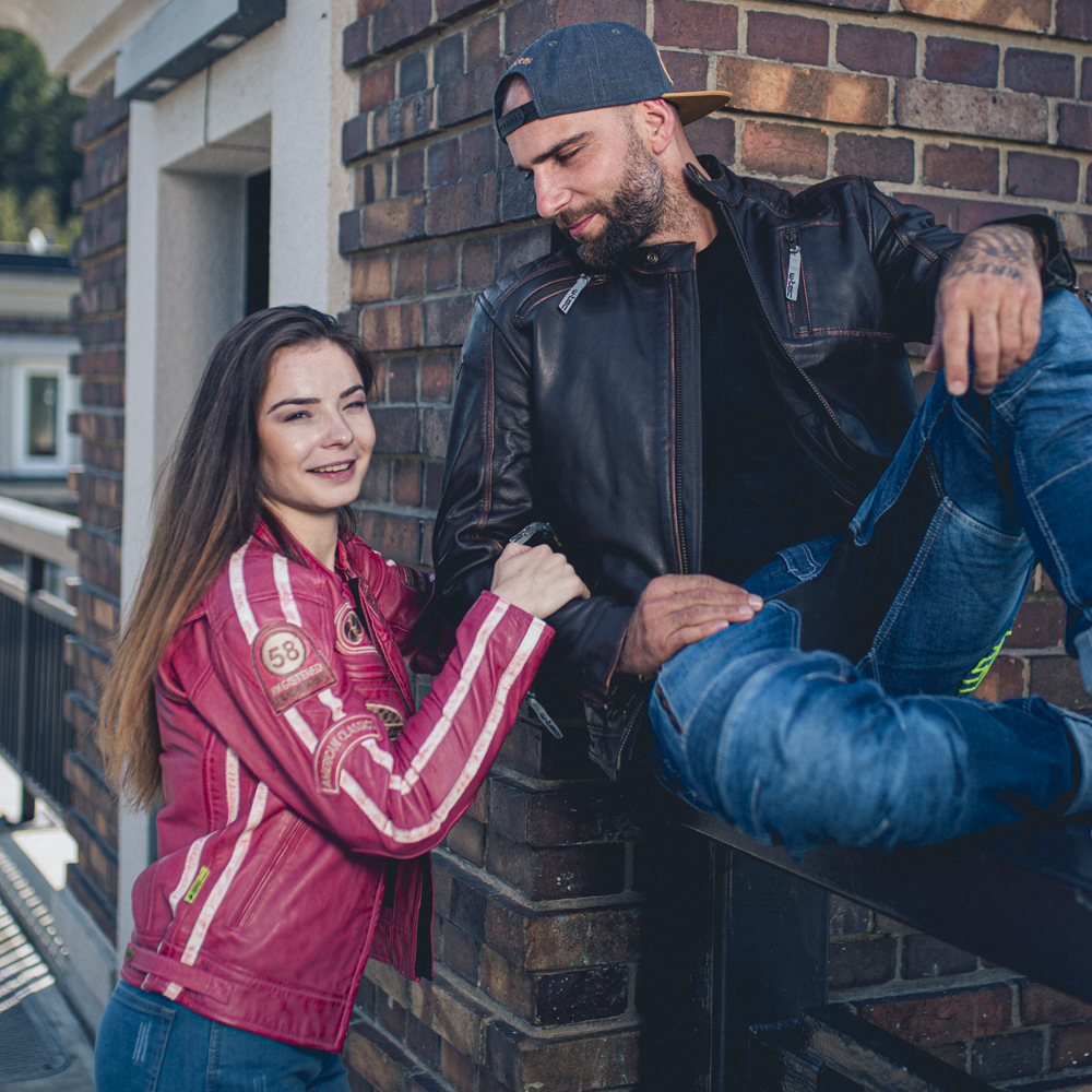 Kožená moto bunda W-TEC Embracer Vintage Dark Brown 5XL - Obrázek 7