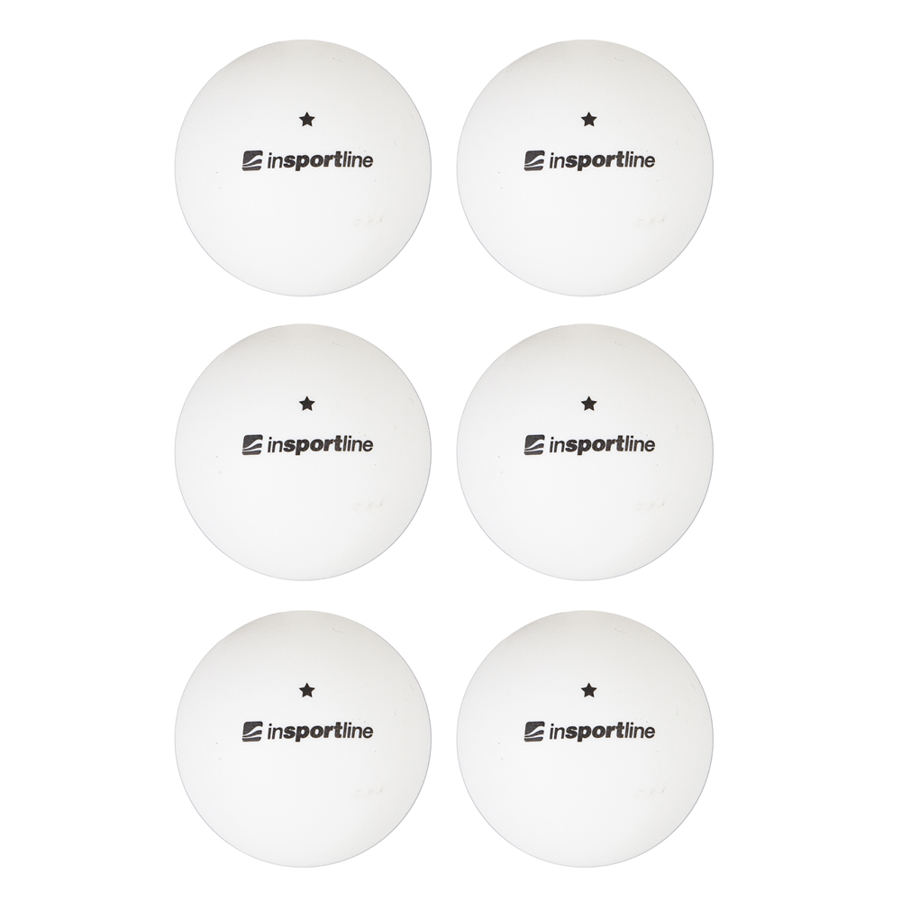 Pingpongové míčky inSPORTline Elisenda S1 6ks  bílá - bílá