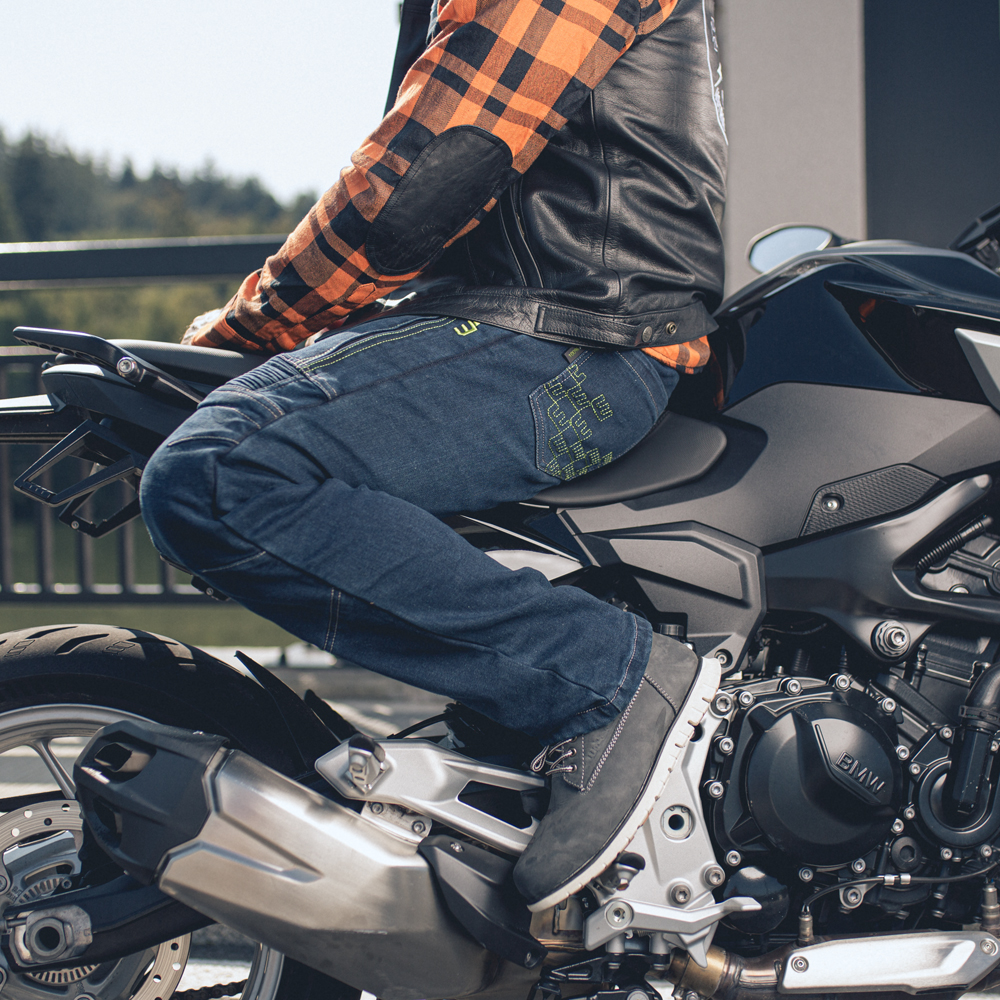 Pánské moto jeansy W-TEC Biterillo modrá S (obrázek 6)