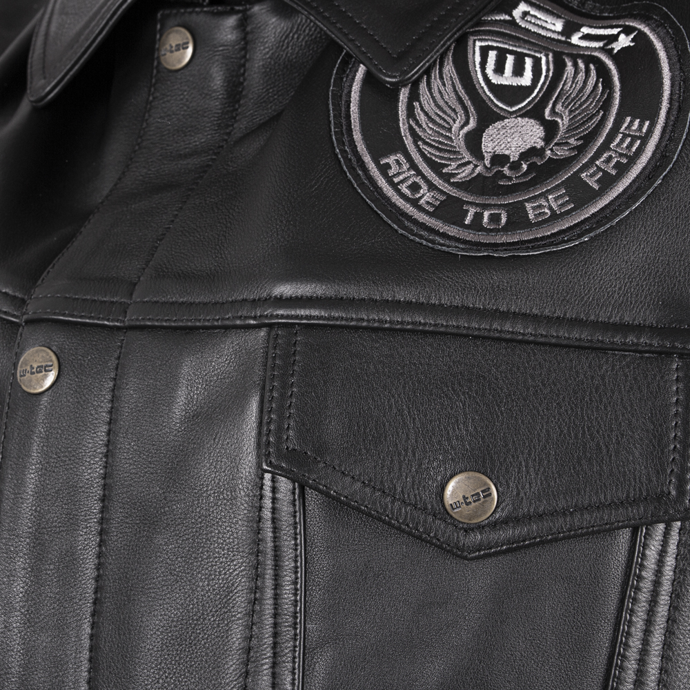 Kožená moto vesta W-TEC Highstake Black 4XL (obrázek 6)