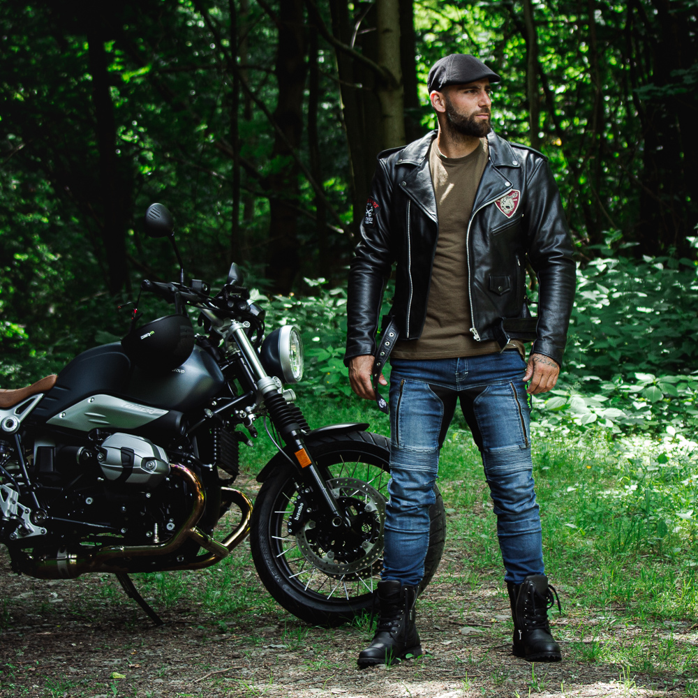 Kožená moto bunda W-TEC Black Heart Perfectis černá 4XL - Obrázek 7