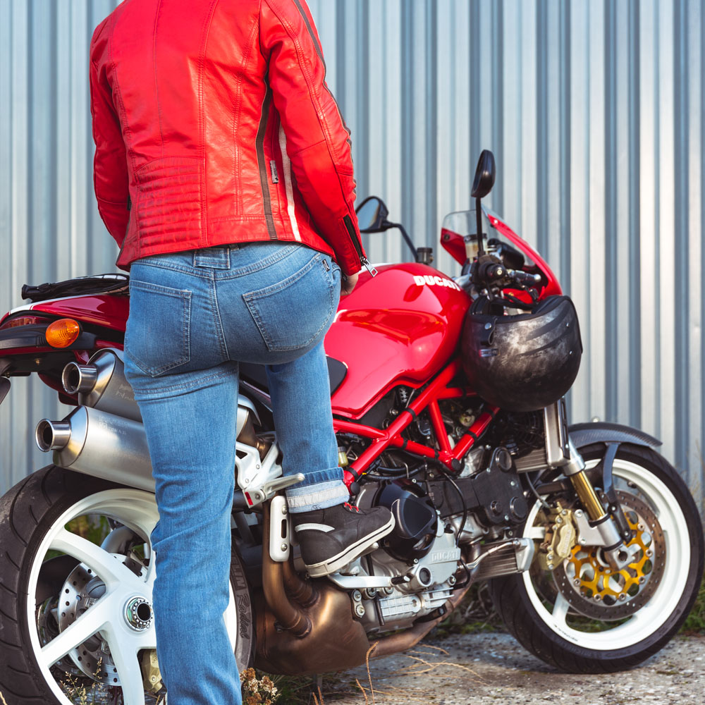 Dámské moto jeansy W-TEC Lustipa modrá L - Obrázek 7