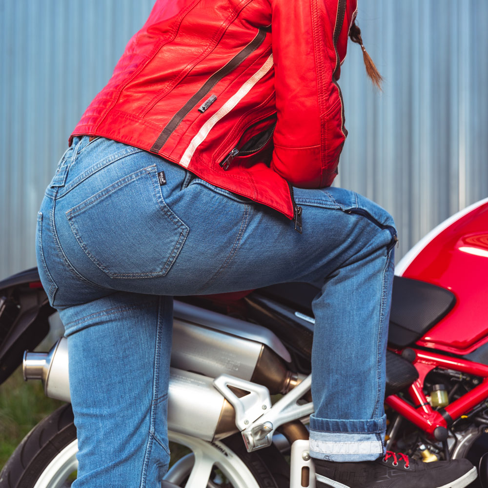 Dámské moto jeansy W-TEC Lustipa modrá M (obrázek 11)